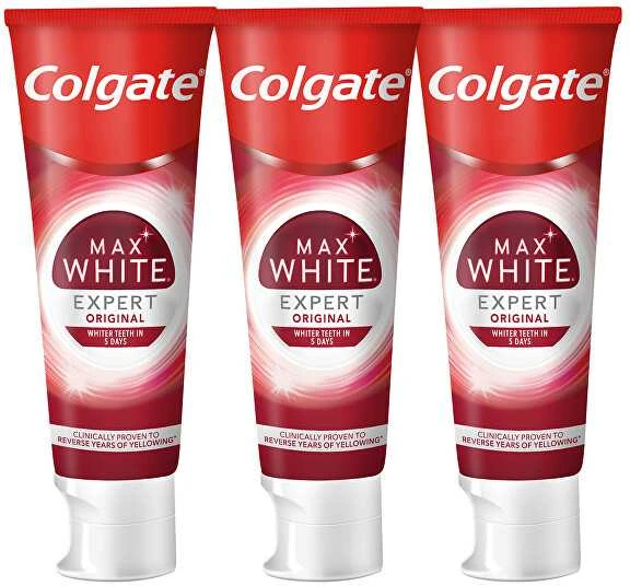 "Colgate" balinamoji dantų pasta "Max Baltas Expert Original" 3 x 75 ml
