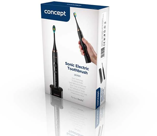Concept Sonic dantų šepetėlis su travel case Perfect Smile juodas ZK7011
