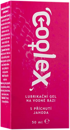 Coolex Vandens pagrindo lubrikacinis gelis su braškių skoniu, 50 ml