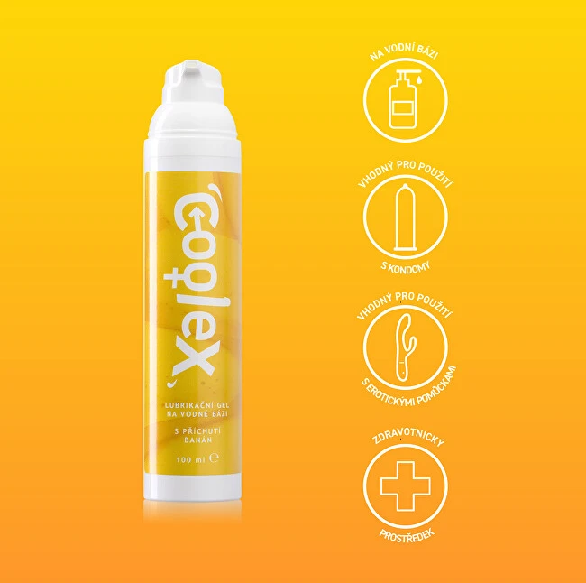 Coolex Vandens pagrindo lubrikacinis gelis „Bananas“, 100 ml
