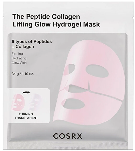 Cosrx Peptide Collagen Glow Hydrogel Mask veido kaukė 1 vnt.