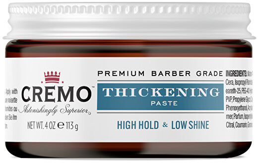 Cremo plaukų formavimo pasta „High Hold & Low Shine“ (storinamoji pasta) 113 g