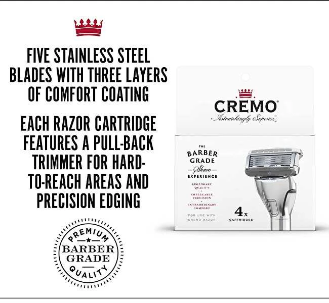 Cremo „Barber Grade“ pakaitinės galvutės, 4 vnt.