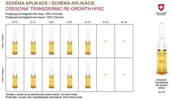 „Crescina“ plaukų augimo palaikymo priemonė vyrams, transderminis 1300 lygio pažengusiųjų fazė, 20 x 3,5 ml