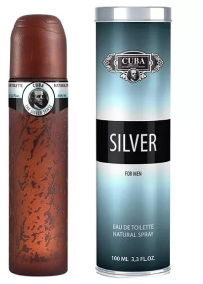 Cuba Sidabrinis EDT tualetinis vanduo vyrams, 100 ml