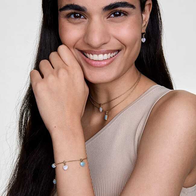 Daniel Wellington Žavus paauksuotas pakabukas su amazonitu „Charms DW00401473“