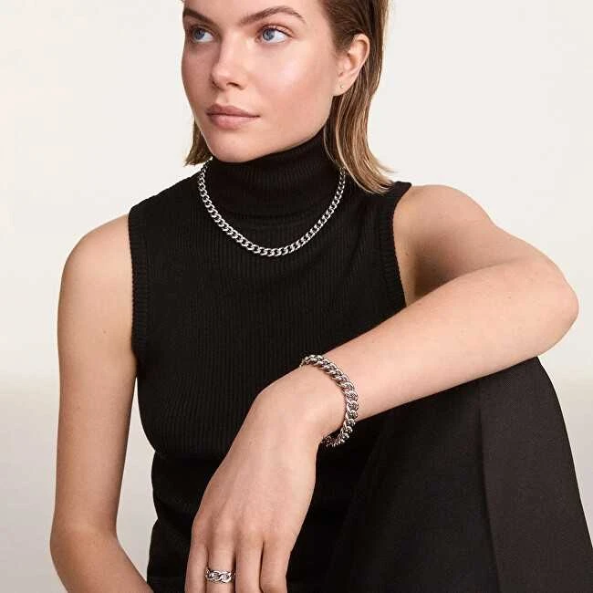 Daniel Wellington Išskirtinė moteriška plieninė apyrankė „Chunky Chain“ DW00400849