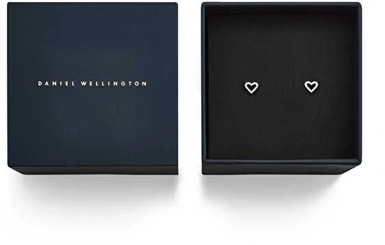 Daniel Wellington Blizgantys plieniniai auskarai „Širdelė“ su kubiniu cirkoniu „Mirelle“ DW00401610