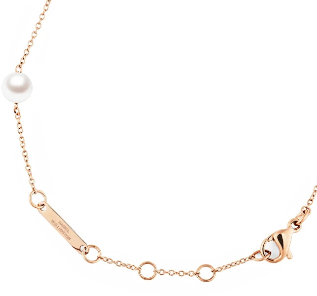 Daniel Wellington Gold-plated bracelet with Swarovski pearls Pearl Step DW00402108