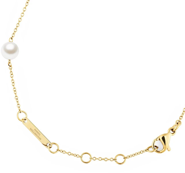 Daniel Wellington Gold-plated bracelet with Swarovski pearls Pearl Step DW00402107