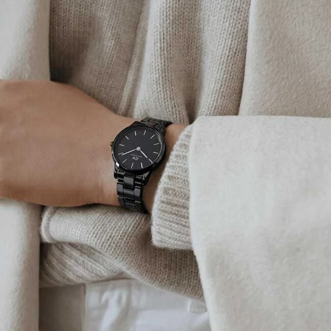 Laikrodis DANIEL WELLINGTON DW00100414. Kvarcas, Juoda Spalva. Moteris.