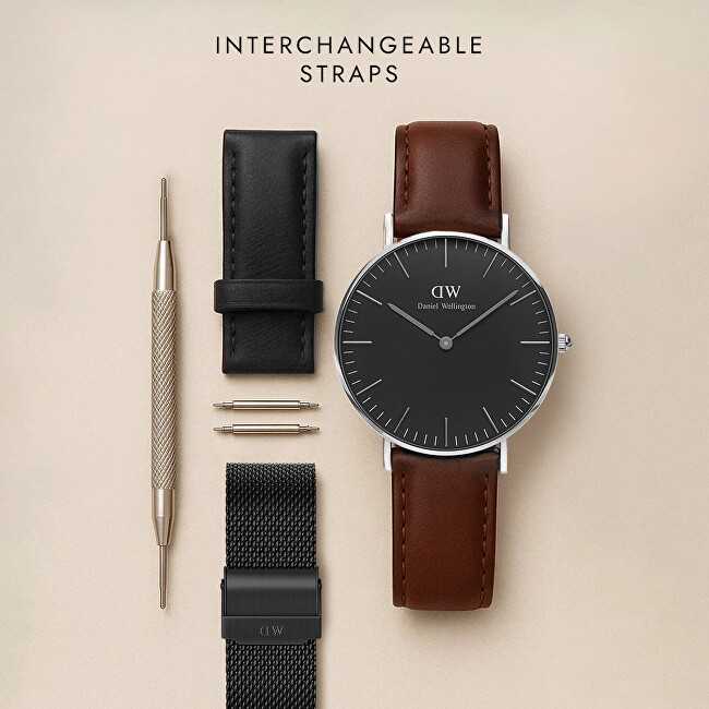 Laikrodis DANIEL WELLINGTON DW00100774. Kwarcowy, Kolor rožinė. Kobieta.