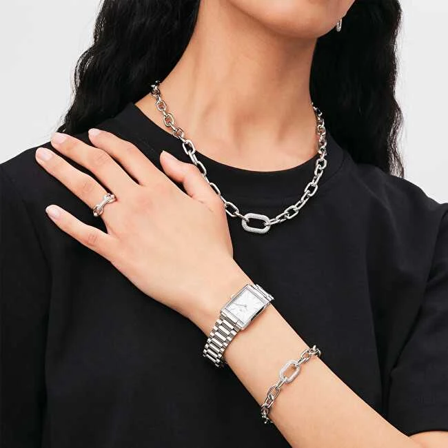 Daniel Wellington Prabangus plieno karoliai su kristalais Crystal Link DW00400607