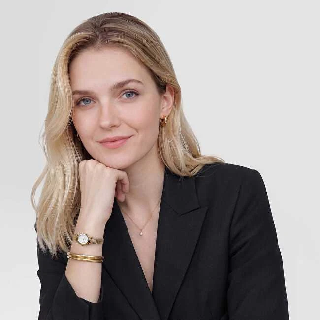 Laikrodis Daniel Wellington Ophelia Mini Mesh balto aukso spalvos DW00100939