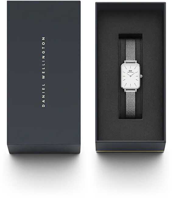 Laikrodis Daniel Wellington Quadro 20X26 Pressed Sterling S Baltas DW00100438