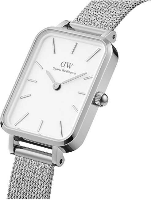 Laikrodis Daniel Wellington Quadro 20X26 Pressed Sterling S Baltas DW00100438