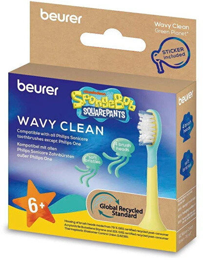 Papildomi šepetėliai Beurer SC11 Wavy Clean 6+ m. 4 vnt.