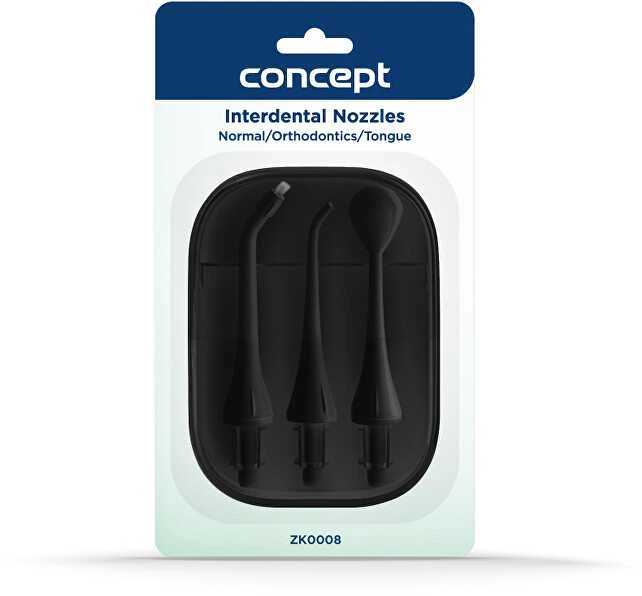 Juodi Concept burnos irigatoriaus antgaliai, 3 vnt. rinkinys
