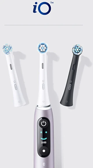 BRAUN iO RB SW-2 Gentle Care Baltas 2ct antgaliai dantų šepetėliui