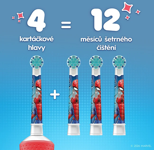Braun Dantų šepetėlio galvutės Oral-B EB10S Spiderman, 2 vnt.