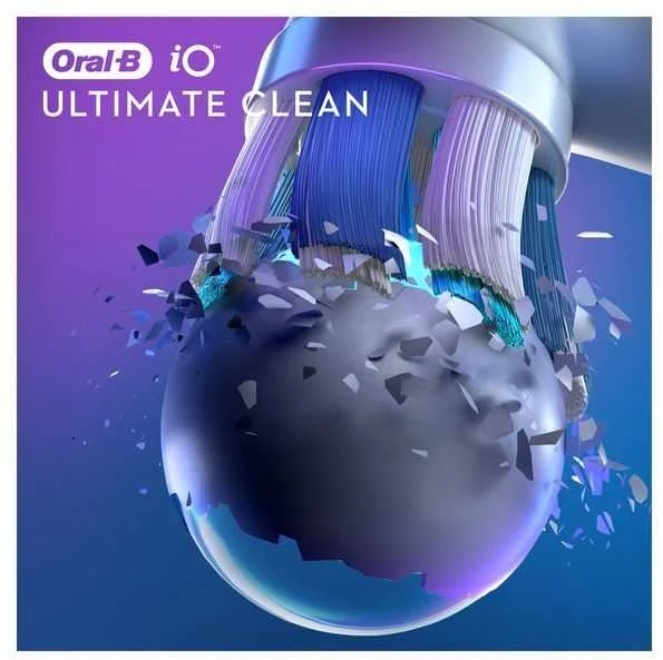 BRAUN iO RB CWF-4 Ultimate Clean Baltas 4ct antgaliai dantų šepetėliui