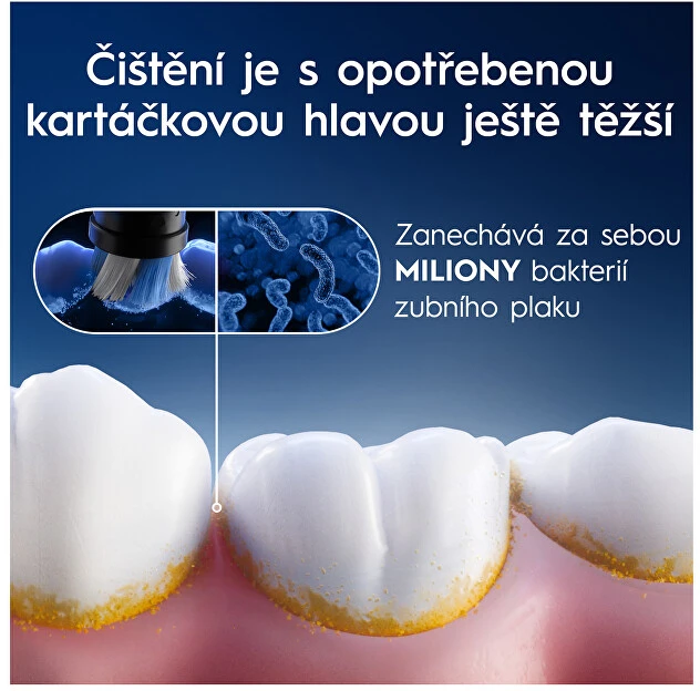 BRAUN iO RB CBF-6 Ultimate Clean Juodas 6ct antgaliai dantų šepetėliui