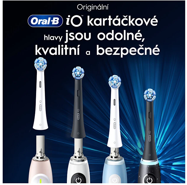 BRAUN iO RB CBF-6 Ultimate Clean Juodas 6ct antgaliai dantų šepetėliui