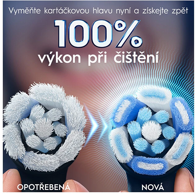 BRAUN iO RB CBF-6 Ultimate Clean Juodas 6ct antgaliai dantų šepetėliui