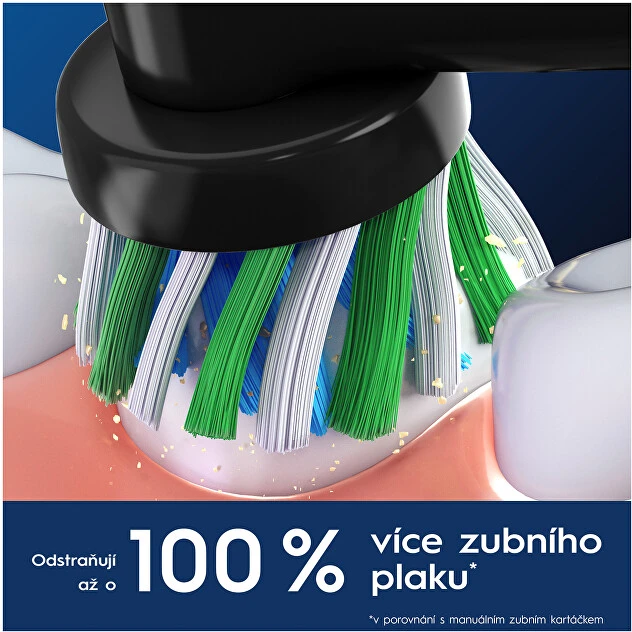 Dantų šepetėlio galvutės Oral-B EB50-2 Cross Action Pro, juodos spalvos, 2 vnt.