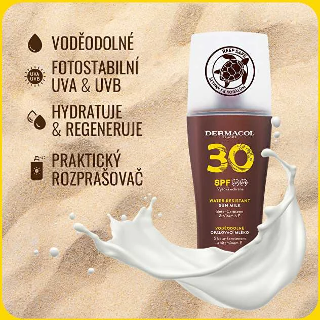 Dermacol Vandeniui atsparus pienelis nuo saulės SPF 30 (Saulės pienas) 200 ml