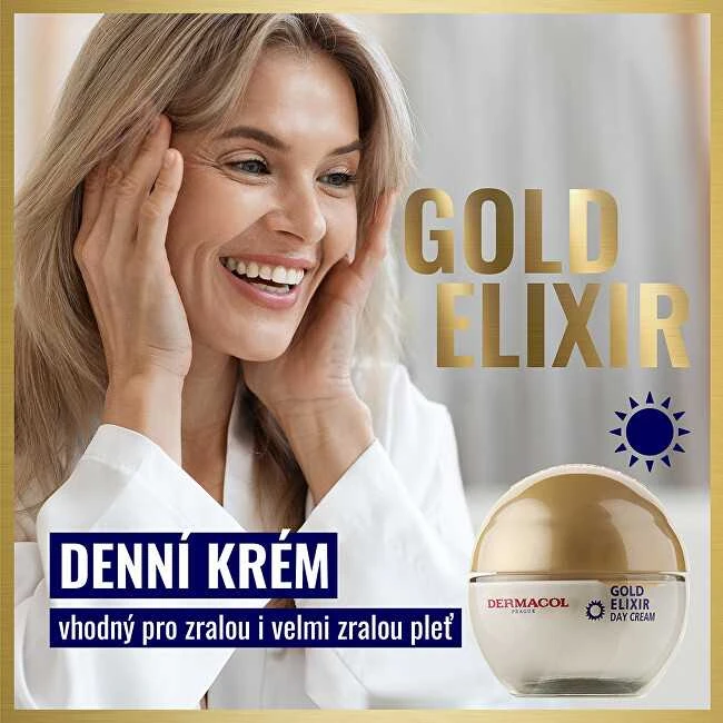 Dermacol Gold Eliksyras Day Kreminis moterims, 50 ml