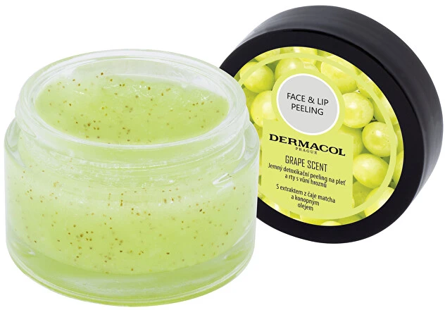 Dermacol Face & Lip Peeling Grape Scent Peeling moterims, 50 g