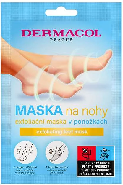 Dermacol Exfoliating Feet Mask šveičiamoji kaukė pėdoms, 2 x 15 ml