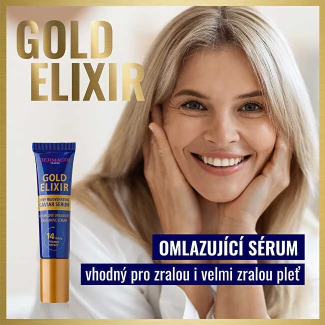 Dermacol Gold Eliksyras Deep Rejuvenating Caviar Serum odos serumas