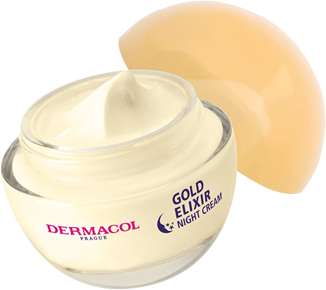 Dermacol Gold Eliksyras Night Skin Kreminis moterims, 50 ml