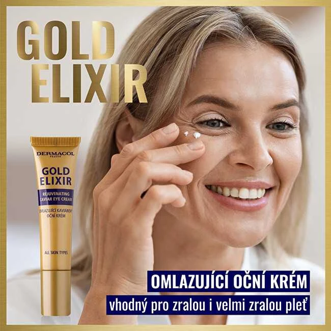 Dermacol Gold Eliksyras Rejuvenating Caviar Paakių kremas Paakių kremas