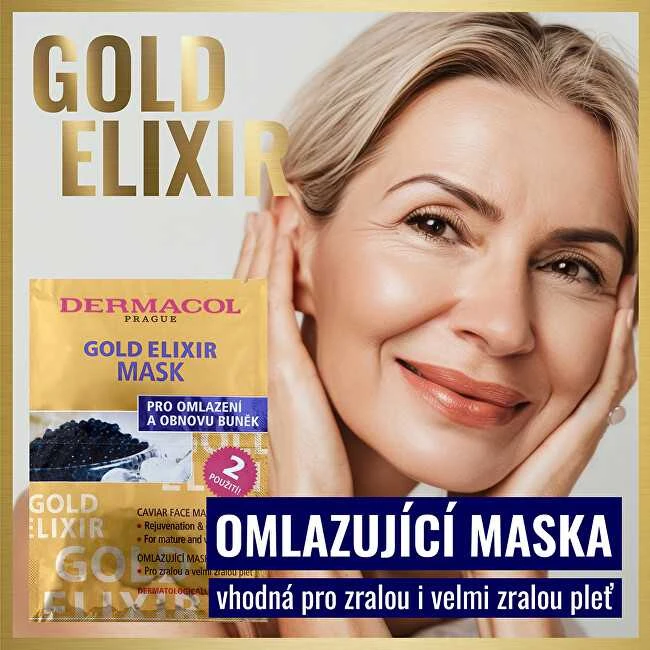 Dermacol Gold Eliksyras Face Mask moterims, 16 ml