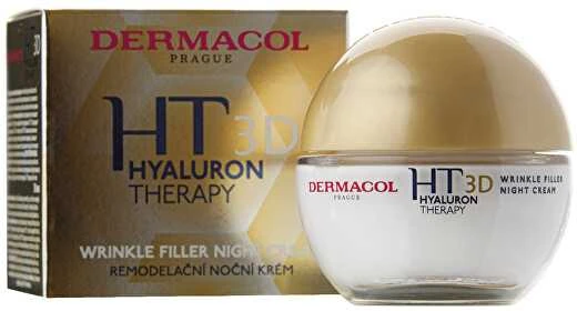Dermacol 3D Hyaluron Therapy Night Skin Kreminis moterims, 50 ml