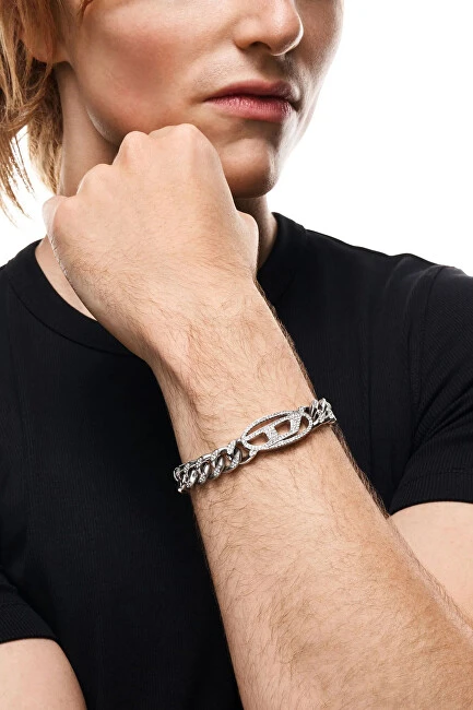 Diesel Fashion glittering unisex steel bracelet DX1707040