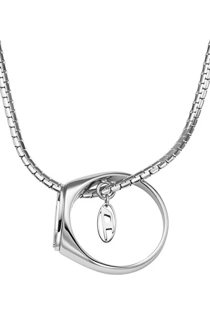 Diesel Modern Ring Pendant Necklace DX1644040