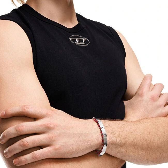 Diesel Original unisex steel bracelet D Logo DX1690040