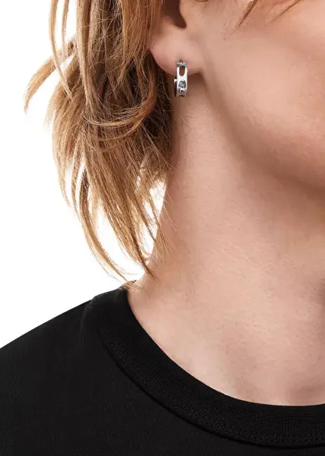 Diesel Round steel single earring DX1664040