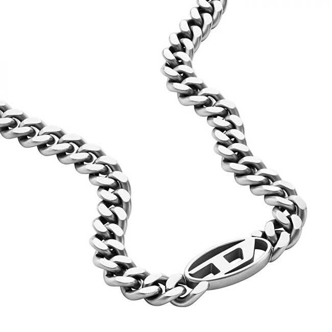 Diesel Stilingas plieno karoliai su logotipu DX1433040