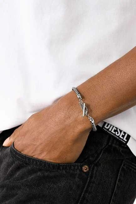 Diesel Stilinga plieninė unisex apyrankė DX1551040