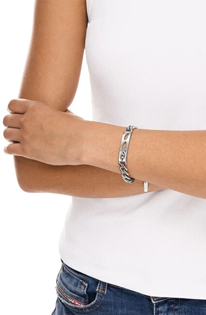 Diesel Stylish unisex steel bracelet D Logo DX1663040