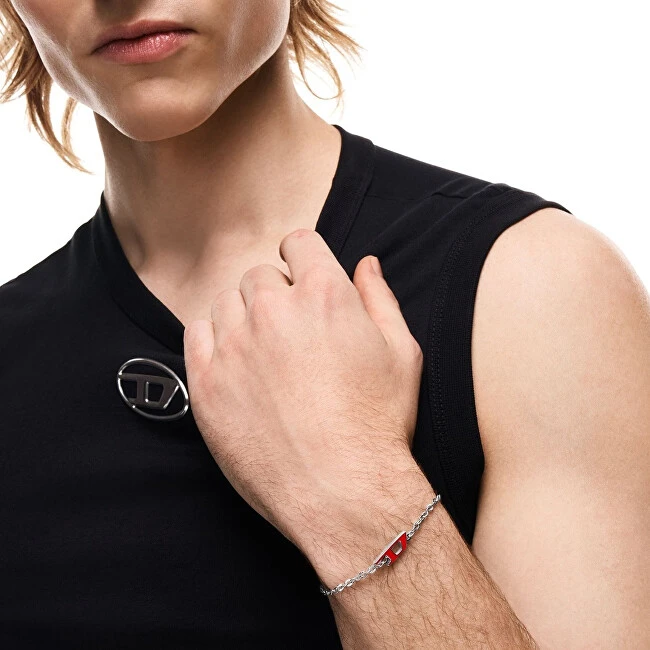 Diesel Timeless steel unisex bracelet D Logo DX1691040