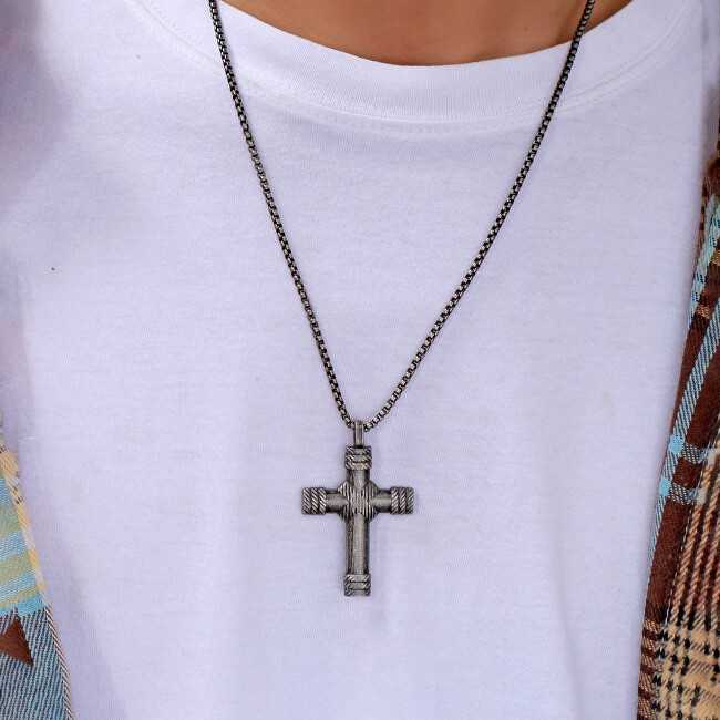 Diverse Juodas plieno karoliai vyrams Cross N1000520