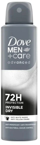 Dove Men + Care Advanced Invisible Dry Antiperspirant vyrams, 150 ml