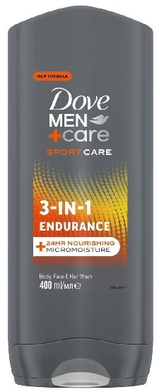 Dušo gelis DOVE Man+Care Sport 3IN1 Endurance, 400ml