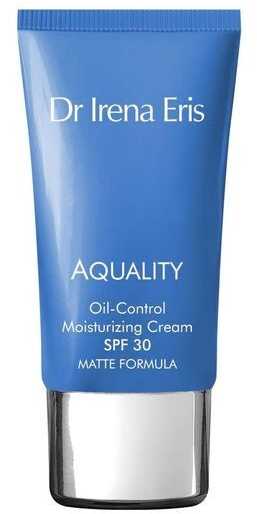Dr Irena Eris Aquality Oil-Control Moisturizing Kreminis SPF 30 matinį efektą suteikiantis veido kremas, 50 ml